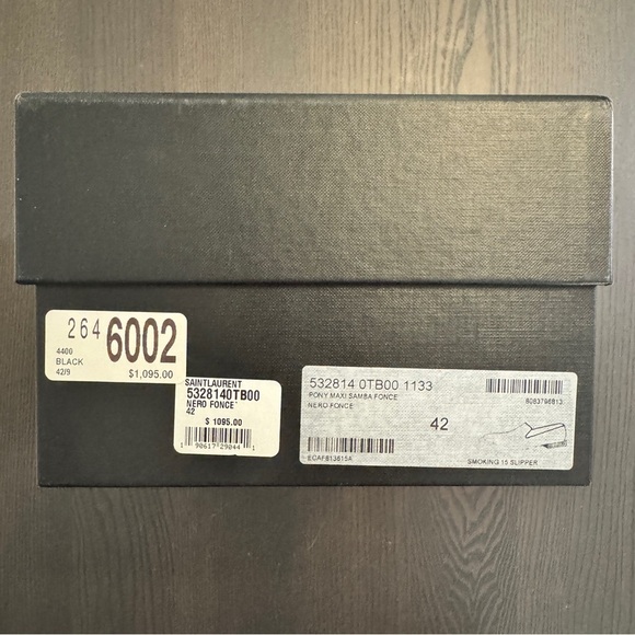 Saint Laurent Pony Maxi Samba Nero Fonce Smoking 15 Slipper Size 42/9 - Picture 10 of 11